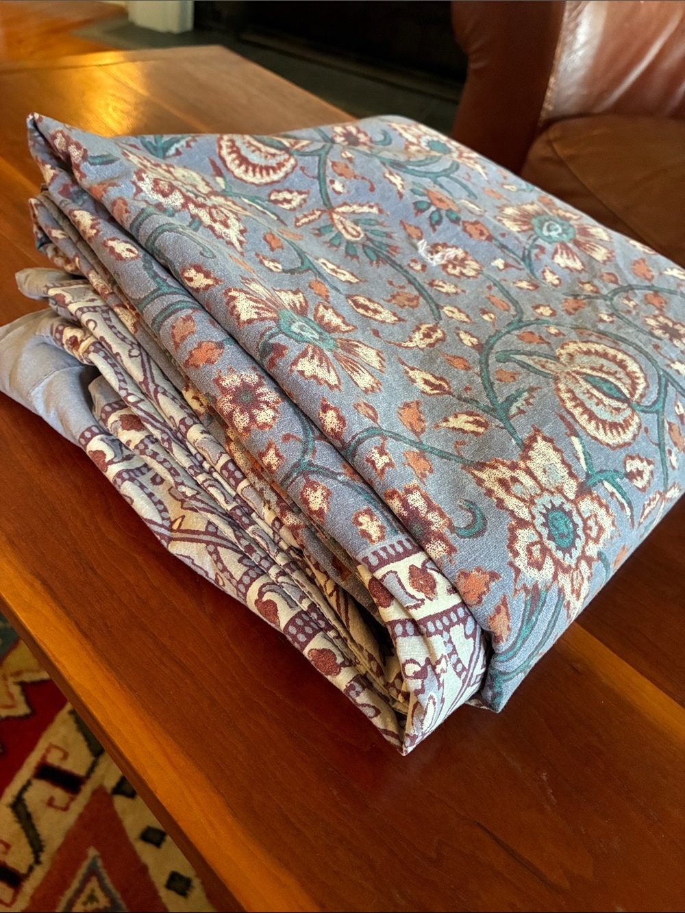 Pottery Barn Dorm Floral Paisley Bedding Duvet Cover Queen
